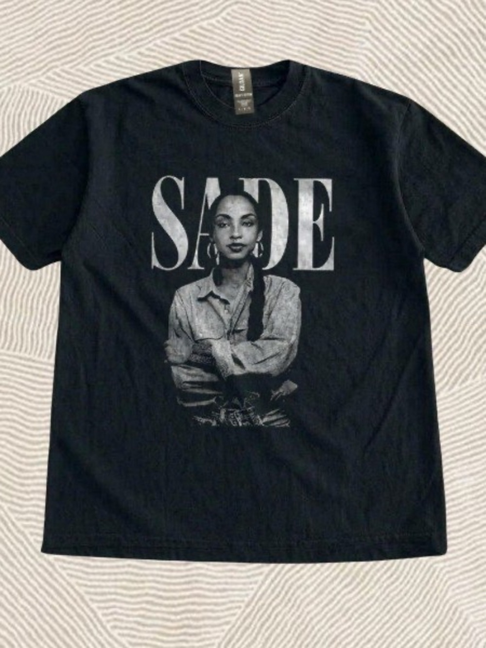 Gildan Black Vintage Sade Rap Tee